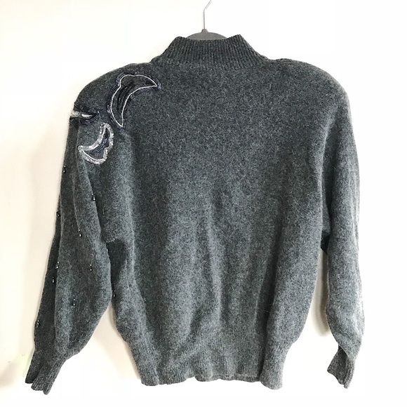 Vintage Beaded Wool Sweater - Picture 6 of 7